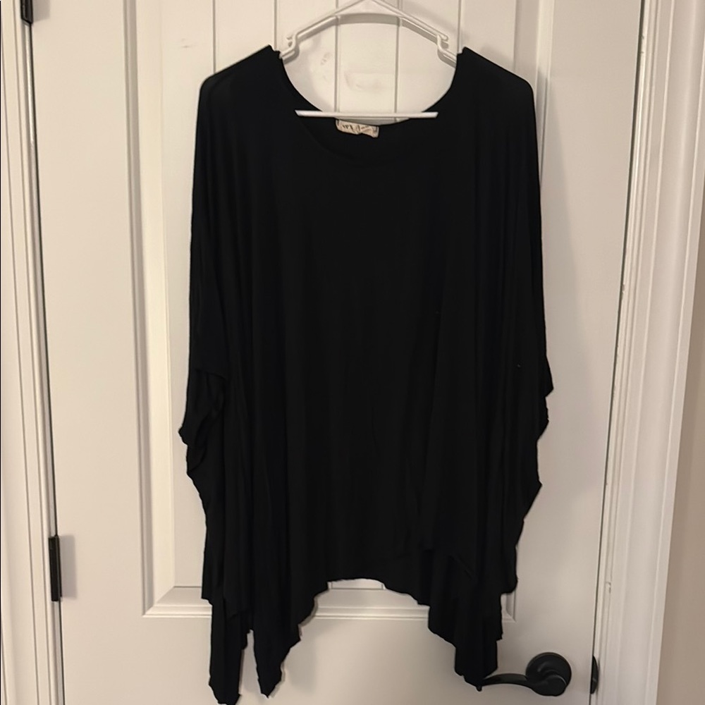 Chic Black Boutique Before You Asymmetrical Poncho